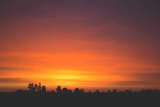 An orange sunset to end the day, just as the days of Creation were literal 24-hour days with an evening and morning