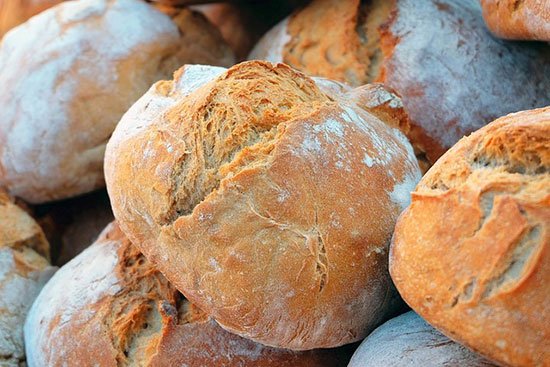 Loaves of bread, like what Jesus used to feed the 5,000