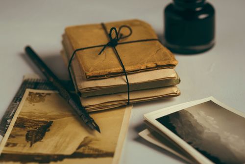 Handwritten papers tied together as we study how God provided guidance to the Adventist Church through Ellen White's writings