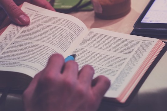 A person studying the Bible in preparation to join the Seventh-day Adventist Church